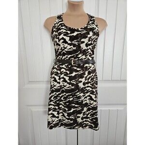 ladies MICHAEL KORS dress size 10 NWT Animal Print Open Back With Belt